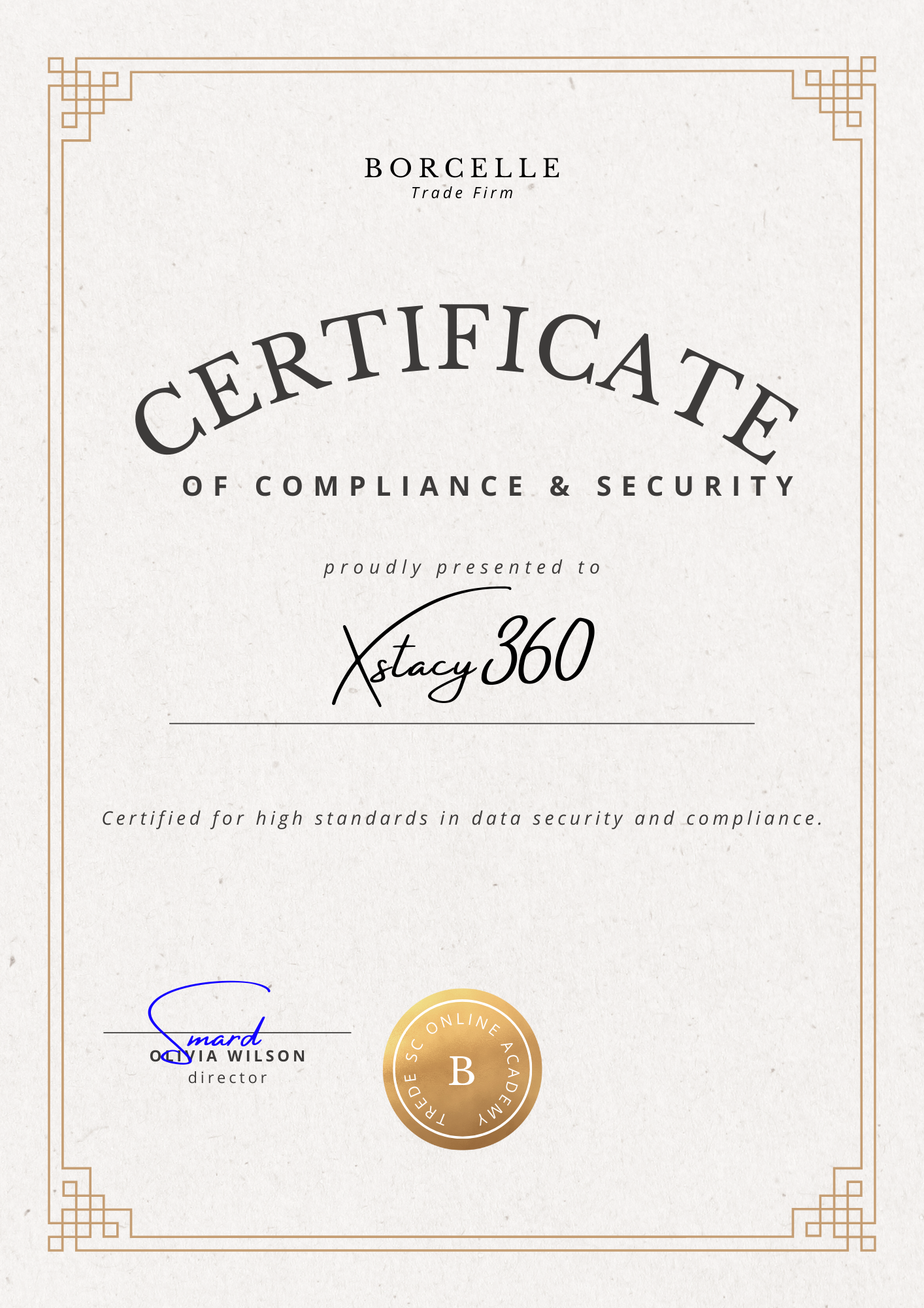 Certificate of Appreciation